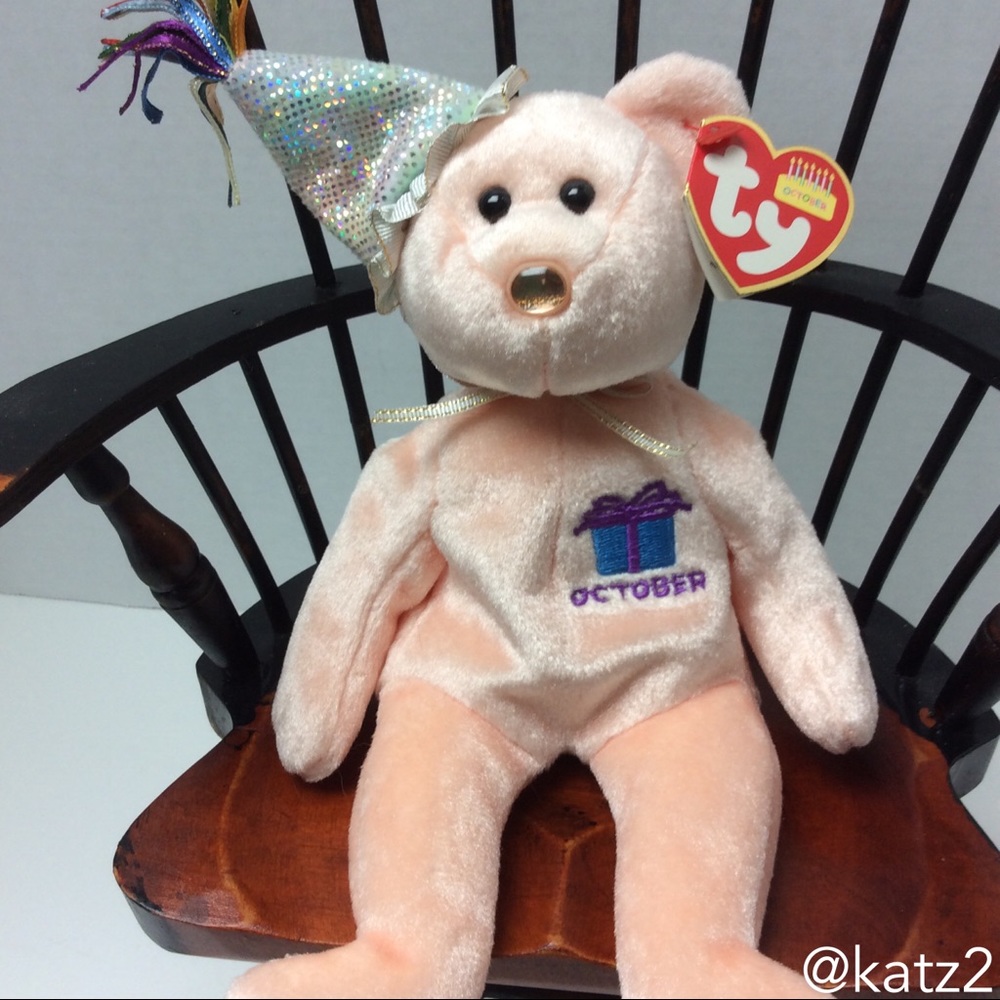 Ty Beanie Baby Retired October Birthday 2002
